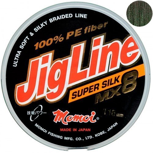 Шнур Momoi JigLine Super Silk MX8 100m Dark Green 0.21mm