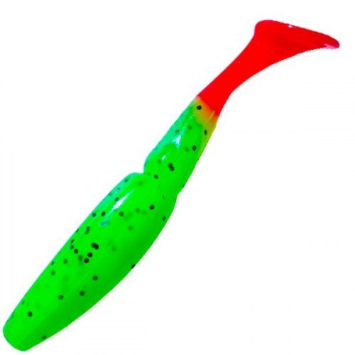 Виброхвост Gambler Little EZ Limetreuse Red Tail Pepper Glitter