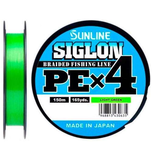 Шнур Sunline Siglon PEx4 Light Green 150m #0.6