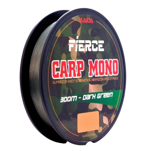 Карповая леска Kaida Fierce Carp Mono Dark Green 300m 0.35mm / 9.1kg