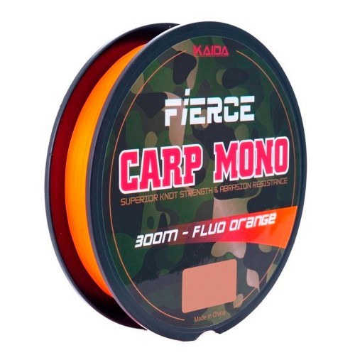 Карповая леска Kaida Fierce Carp Mono Fluo Orange 300m 0.35mm / 9.1kg