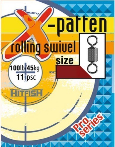 Вертлюг HitFish X-Patten Rolling Swivel №10