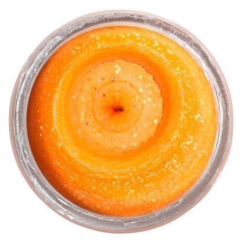Форелевая паста Berkley PowerBait Natural Scent Glitter Trout Bait Garlic Fluo Orange (чесночная)