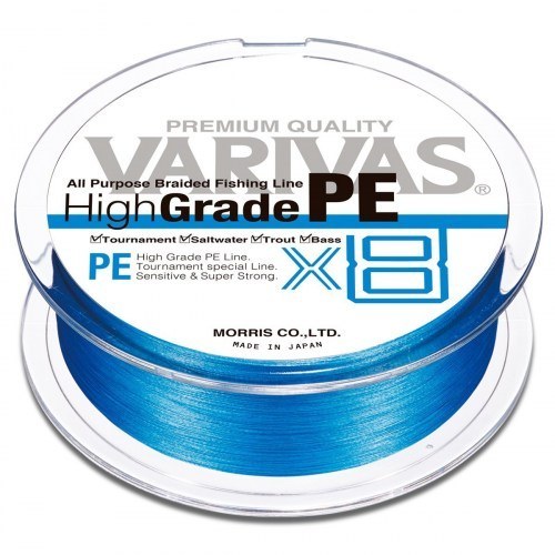 Шнур Varivas High Grade PE X8 150m Blue #0.6