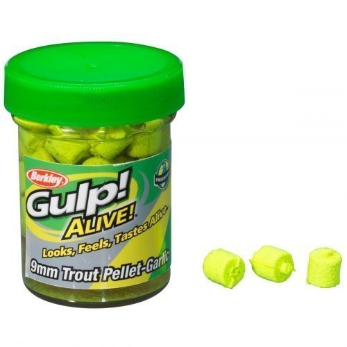 Насадка для ловли форели Berkley Gulp! Alive Trout Pellet Garlic-Chartreuse (чеснок)