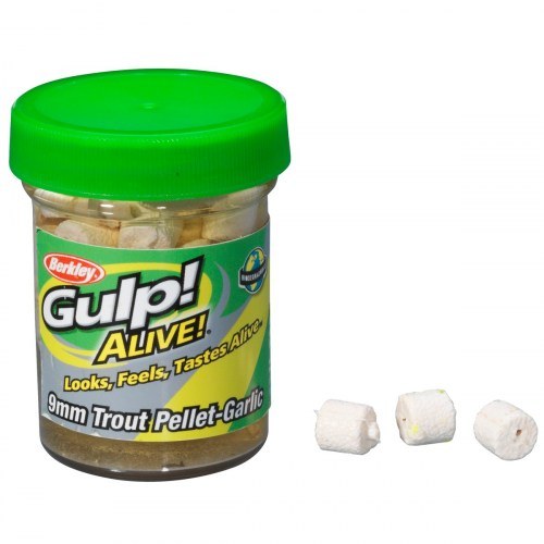 Насадка для ловли форели Berkley Gulp! Alive Trout Pellet Garlic-White (чеснок)