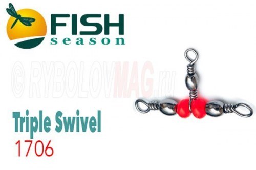 Вертлюг на три направления Fish Season Triple Swivel 1706 size 12x14