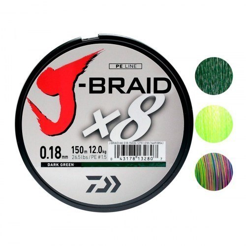 Плетёный шнур Daiwa J-Braid X8