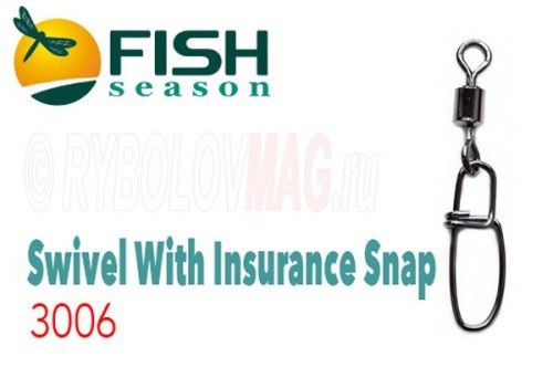 Вертлюг с застёжкой Fish Season Swivel With Insurance Snap 3006 №5