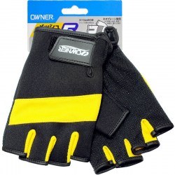 Рыболовные перчатки Owner 9643-L Black Yellow