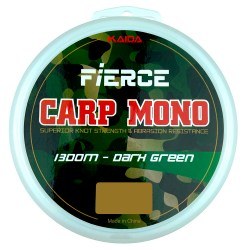 Карповая леска Kaida Fierce Carp Mono Dark Green 1300m 0.25mm / 4.5kg