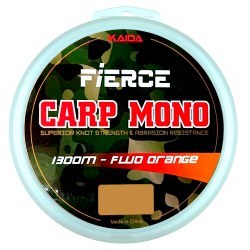 Карповая леска Kaida Fierce Carp Mono Fluo Orange 1300m 0.25mm / 4.5kg