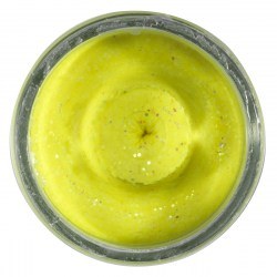 Форелевая паста Berkley PowerBait Natural Scent Glitter Trout Bait Garlic Sunshine Yellow (чесночная)