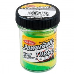 Форелевая паста Berkley PowerBait Select Glitter Turbo Dough Spring Green/Yellow