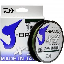 Шнур Daiwa J-Braid X4 Dark Green 135m 0.13mm